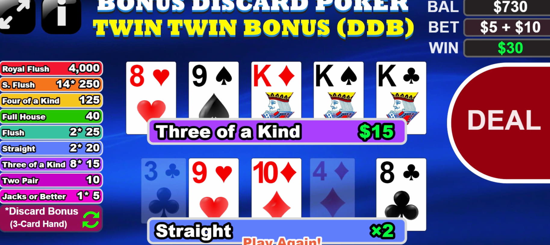 200% Casino match bonus at Lucky Nugget Casino