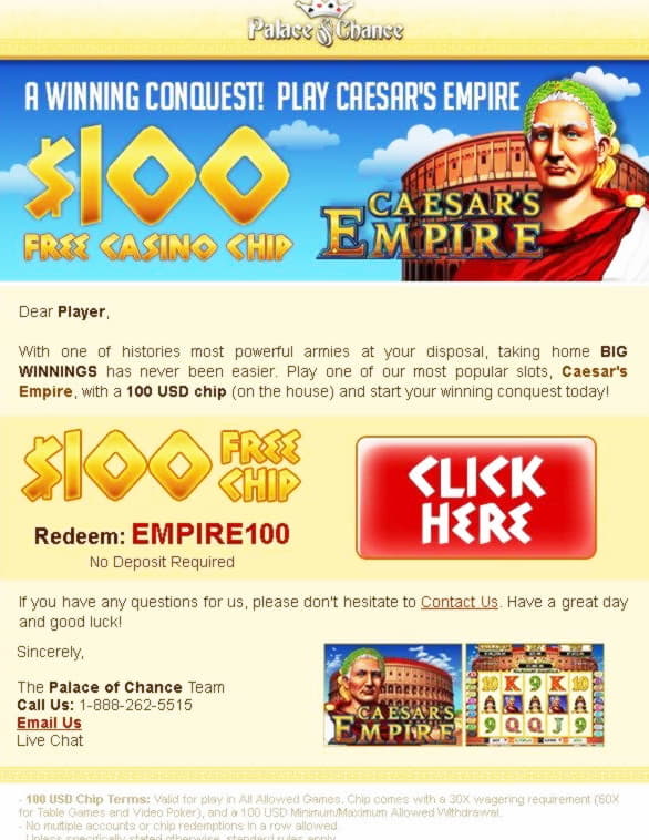£215 Casino Chip at Spartan Slots Casino