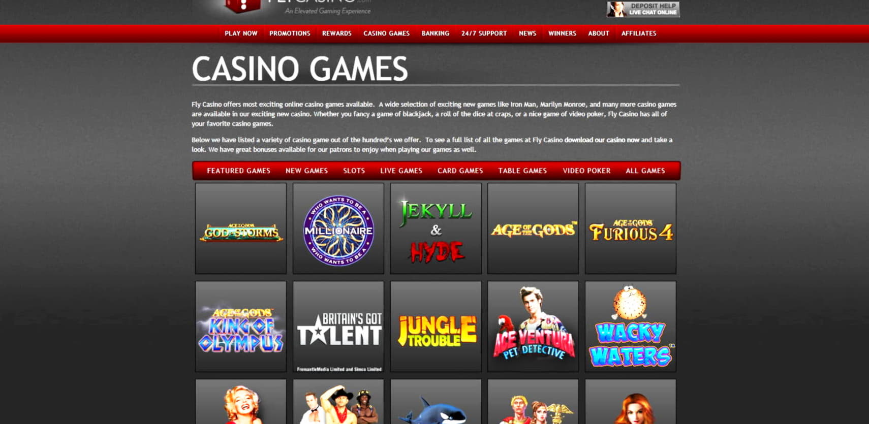 945% Match Bonus at Spin Palace Casino