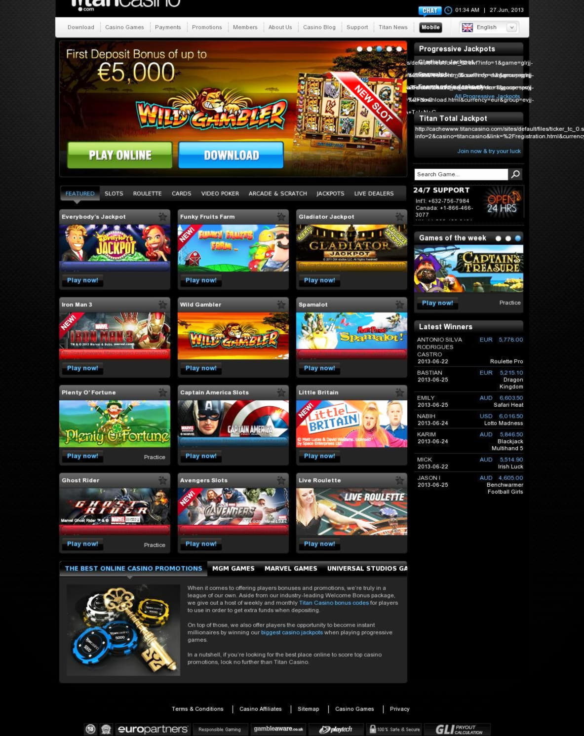 EURO 4605 no deposit bonus code at Omni Slots Casino