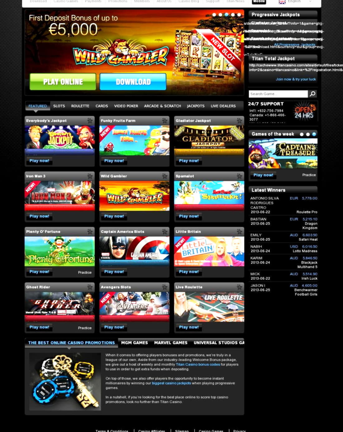 110 Free Spins at Bet Hard Casino