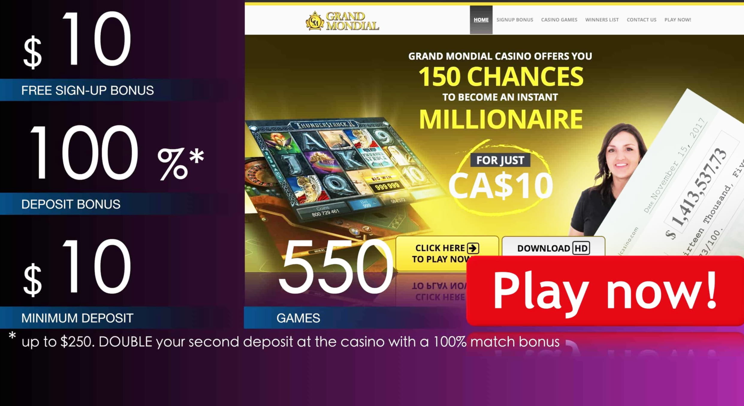 €2340 No deposit bonus at Gratorama Casino
