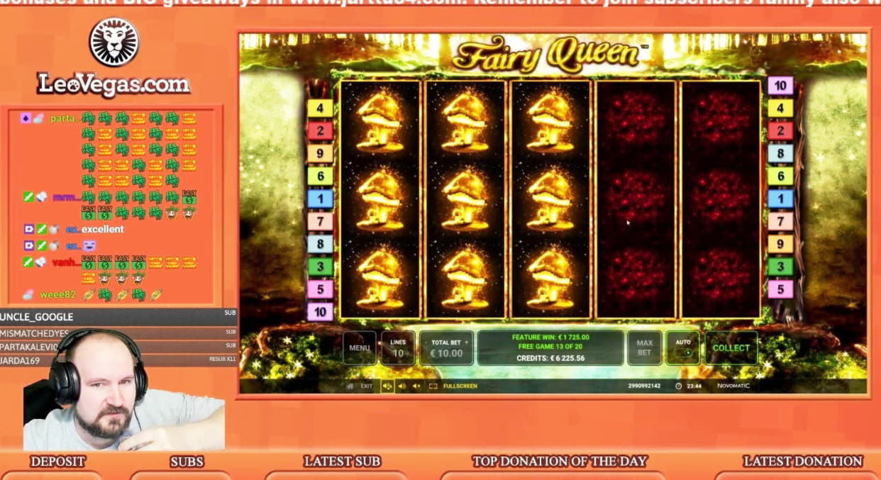 225 free spins no deposit at Video Slots Casino