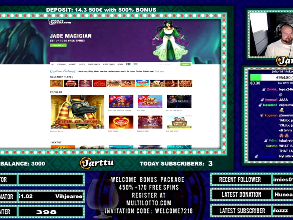 145 Free Spins Casino at Dunder Casino