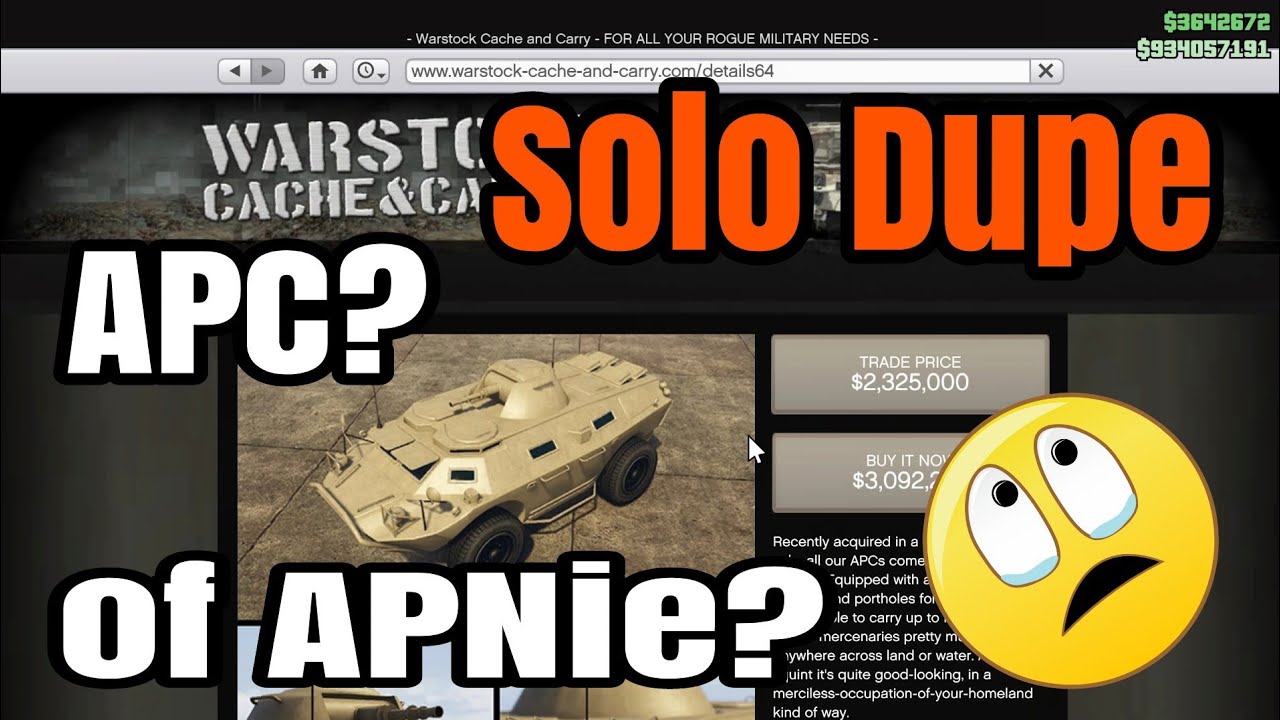 Dupe: Solo met mbv APC (GTA-Dutch)