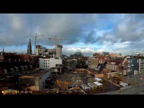 Update 20: Sloop pand Holland Casino Groningen / Christmas Tree Grote Markt Groningen 14-12-17