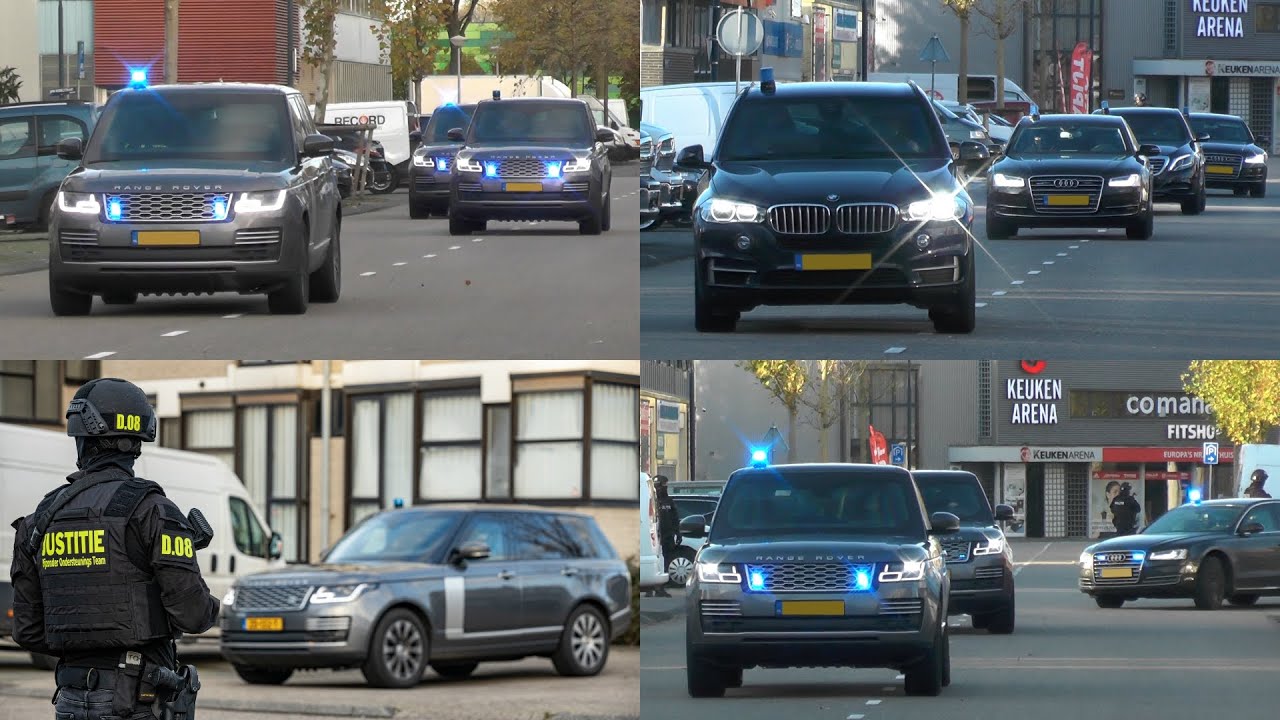 Zwaarbewapend BOT/DKDB onderweg naar Zwaarbeveiligde Rechtszaak in de Bunker in Amsterdam! #1233