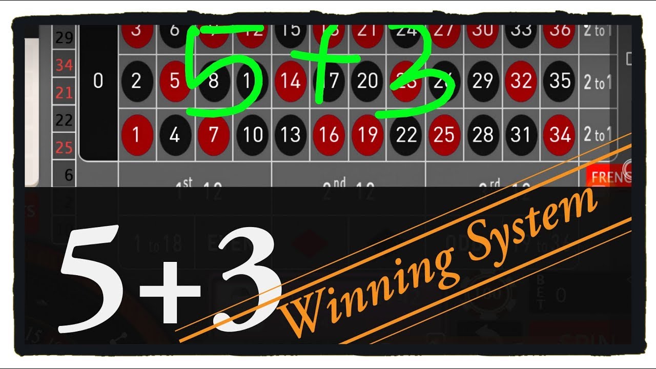 5 + 3 Winning System (Roulette win Tricks)