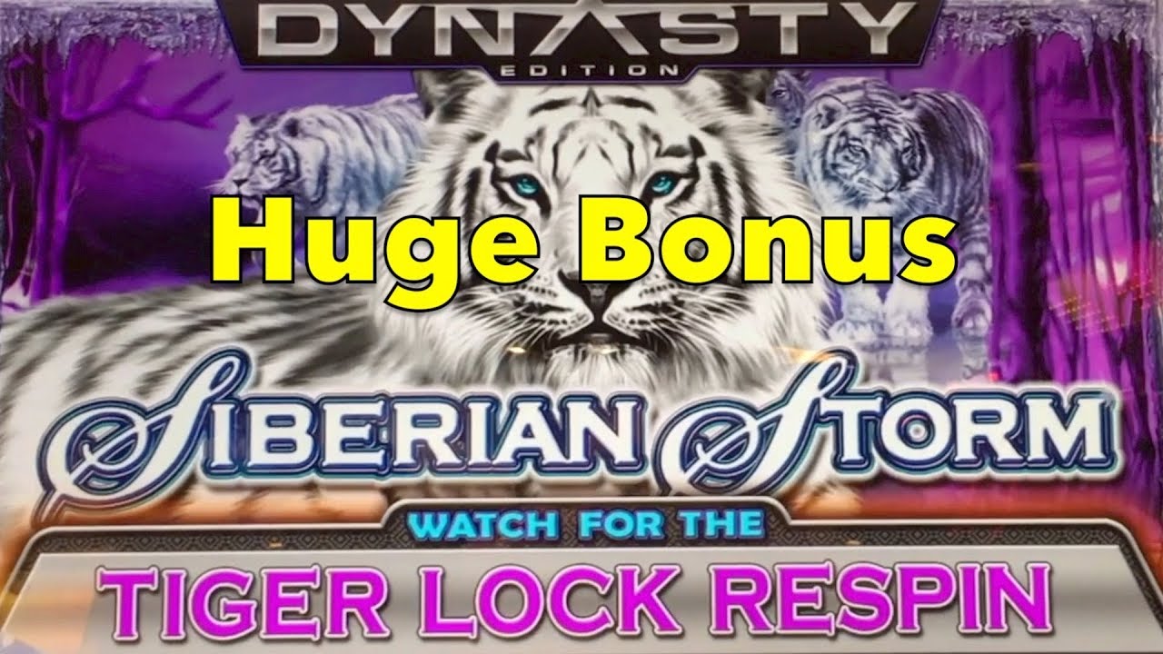 SIBERIAN STORM ++ Huge Bonus Win ++ IGT Slot Machine Dynasty Edition Pokie Pokies