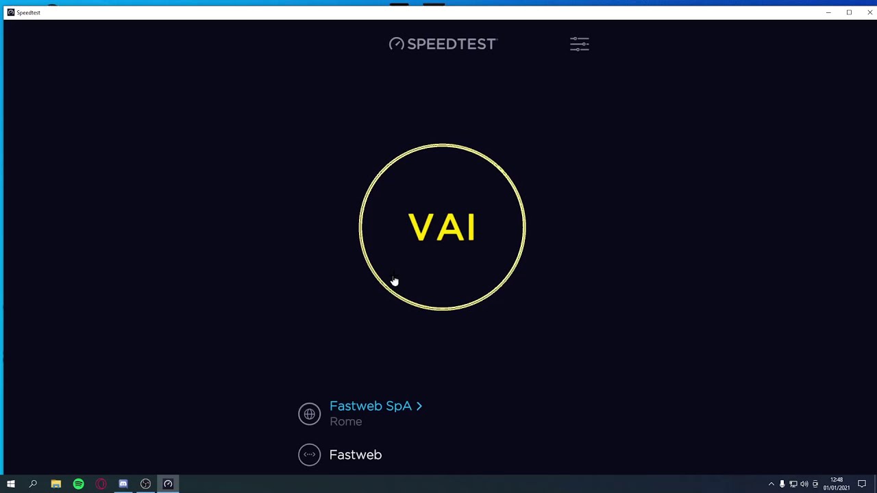 SpeedTest FTTC 200 mega Fastweb