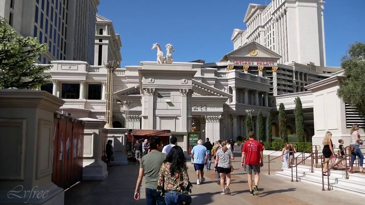 Walking in Caesars Palace Las Vegas Hotel and Casino
