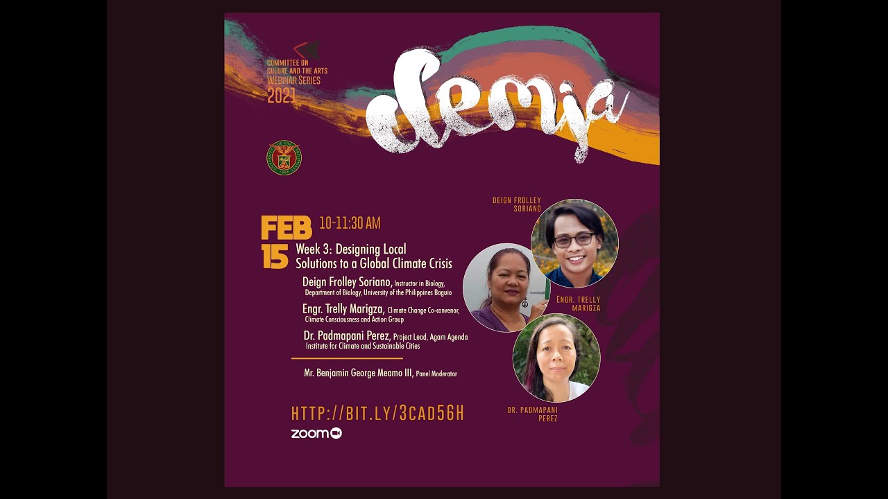 UP Baguio Live Stream -- CCA Webinar Series (Wk 3)