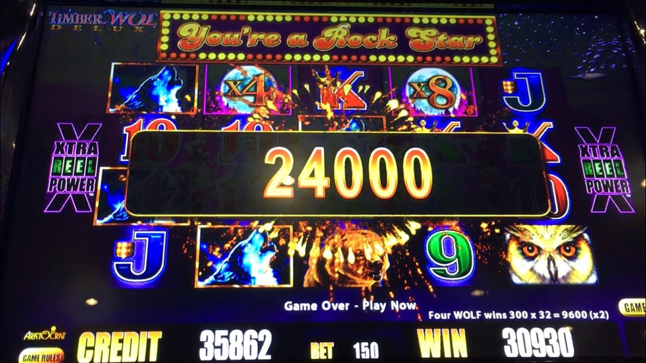 Crazy Timberwolf Deluxe Wins #casino #slotman #slotmachine