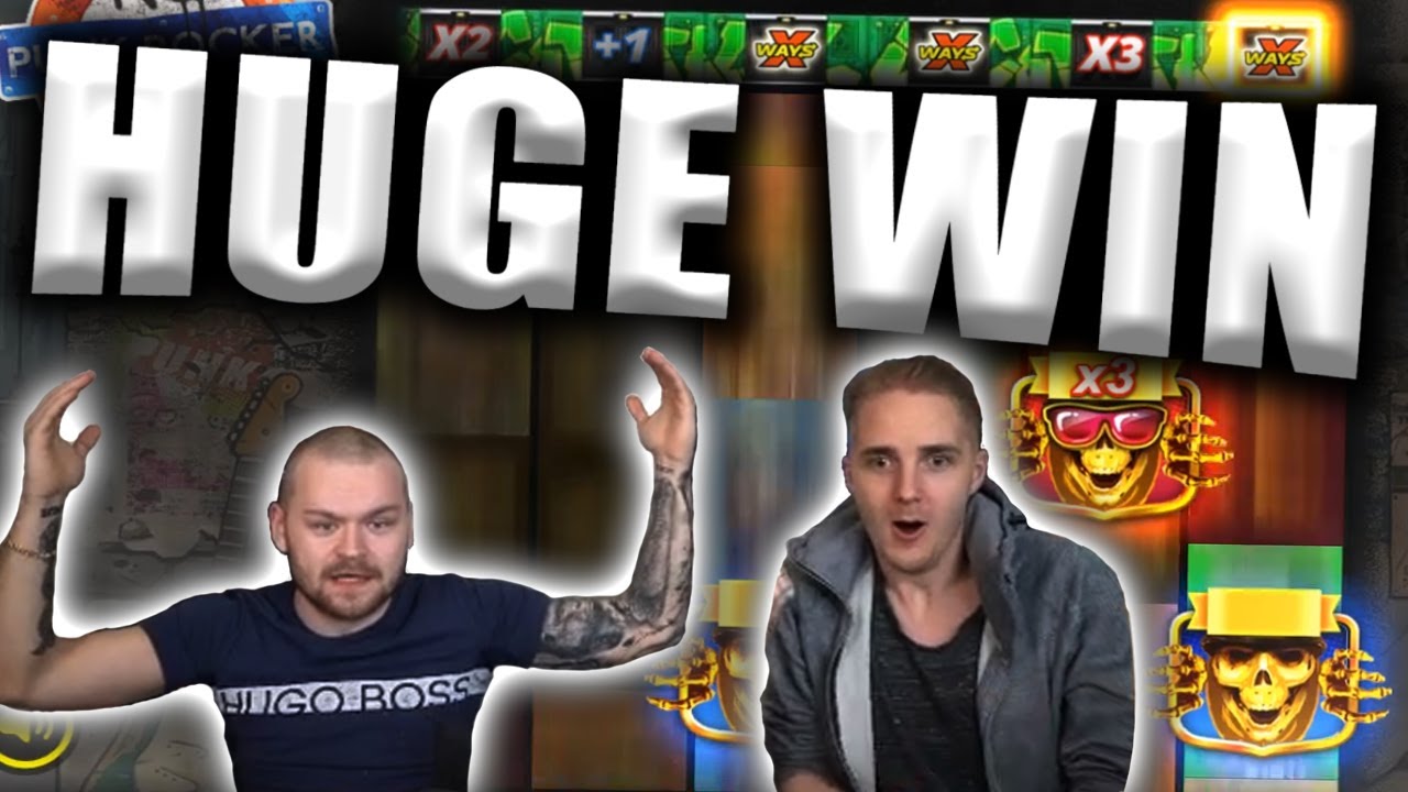 HUGE WIN on PUNK ROCKER - Casino Slots Big Wins