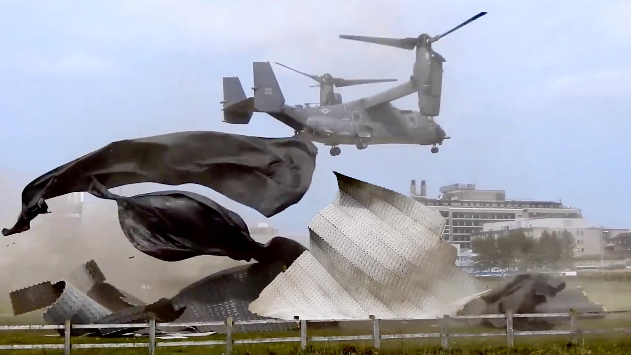 Helicopter Completely Destroys Landing Pad