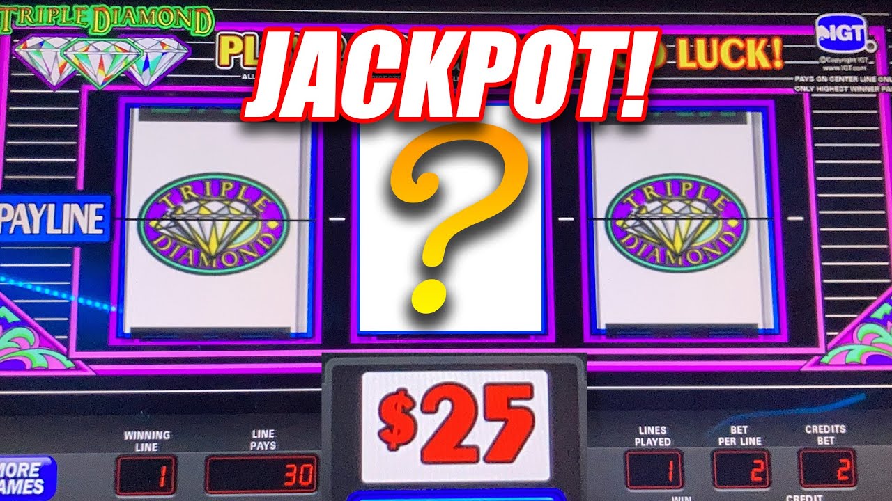 INSANE WIN ON 3 REEL TRIPLE DIAMOND SLOT MACHINE ★  HIGH LIMIT JACKPOT WINNER