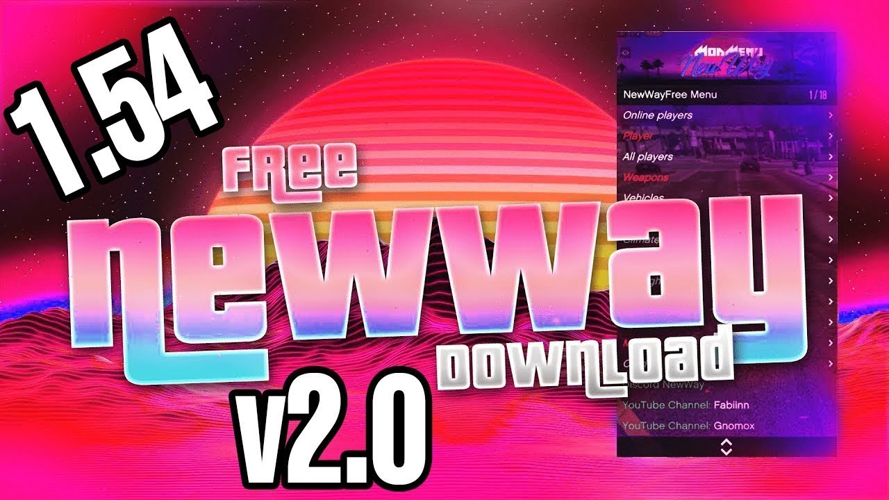 NewWay Mod Menu v2.0. GTA 5 Online PC 1.54. Best Safe Free Mod Menu   Undetected