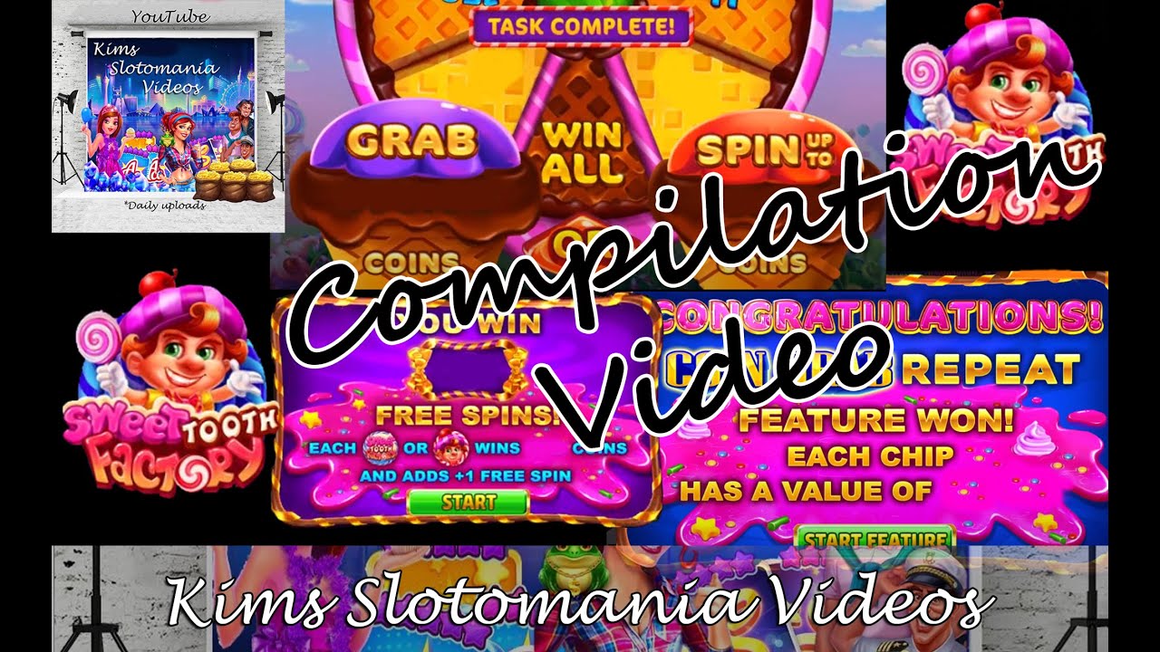 **Slotomania; a night of playing Sweet tooth factory. compilation #slotomania #CoinGrab #FreeSpins