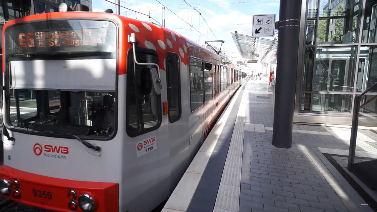 Germany, Bonn, Stadthaus Metro Stop, changing platforms, 2X BRAUN Aufzüge elevator