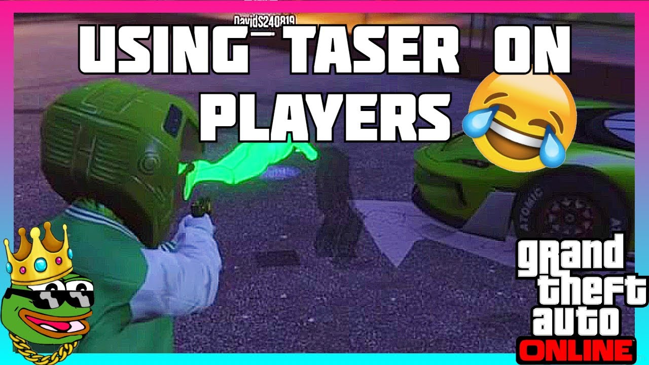 GTA 5 ONLINE | USING TASER ON PLAYERS ONLINE !!! TROLLING WITH TASER !!!