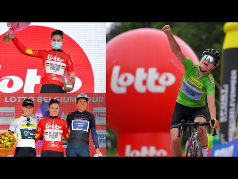Lotte Kopecky Race Winner | Final Podium 2021 Lotto Belgium Tour | Stage 3 | Solo | Wiebes Crash