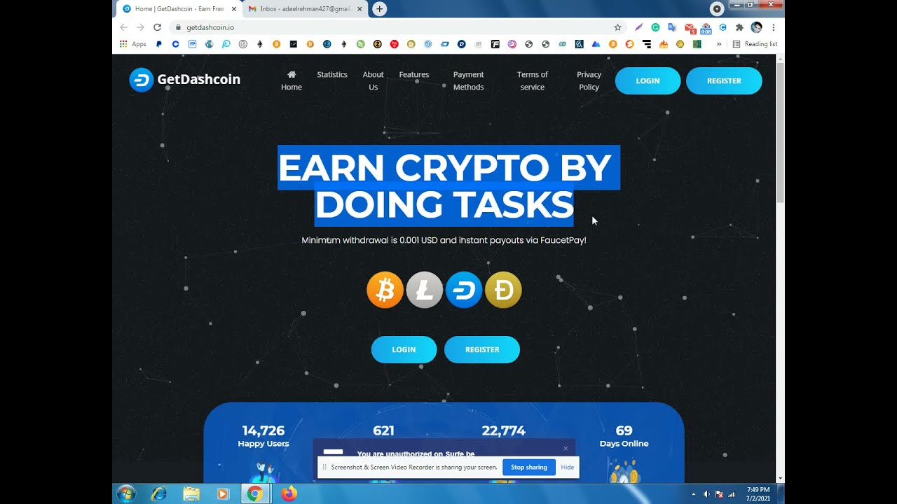 Earn online without investment ||getdashcoin.io|| 100% real site by ||AR Network||