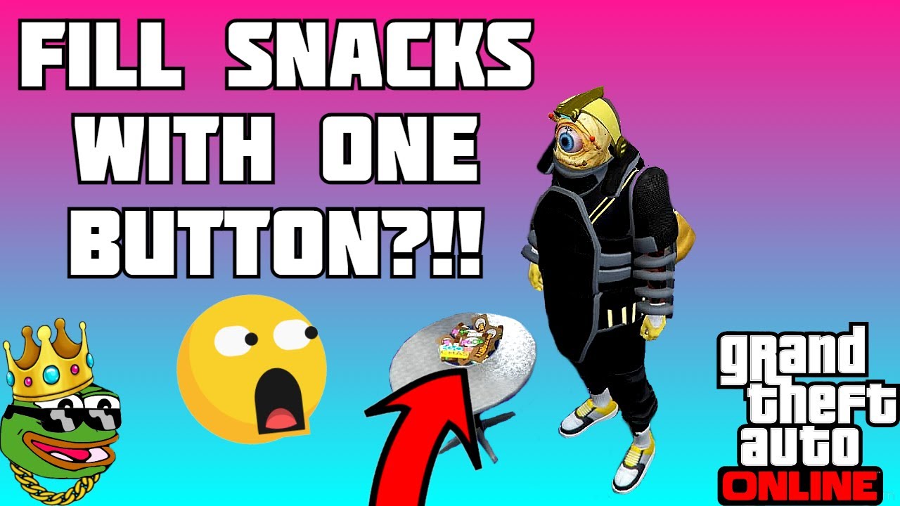 GTA 5 ONLINE | FILL SNACKS WITH ONE BUTTON !!! AUTO SHOP DETAIL !!!