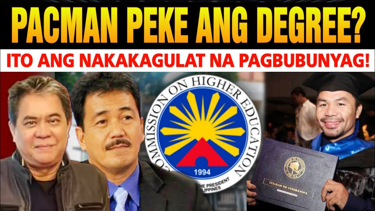 JUST IN : SAWAKAS! CHED NAGSALITA na KAUGNAY kay PACMAN? BOGUS ang DEGREE AYON kay TIGLAO! LAGOT na!