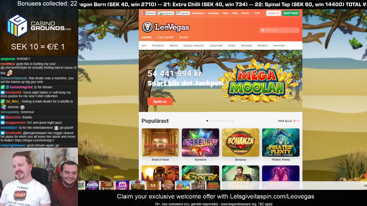 LIVE CASINO GAMES - SEK 35K (€3,500) - !bonushunt for 10% of the win ?