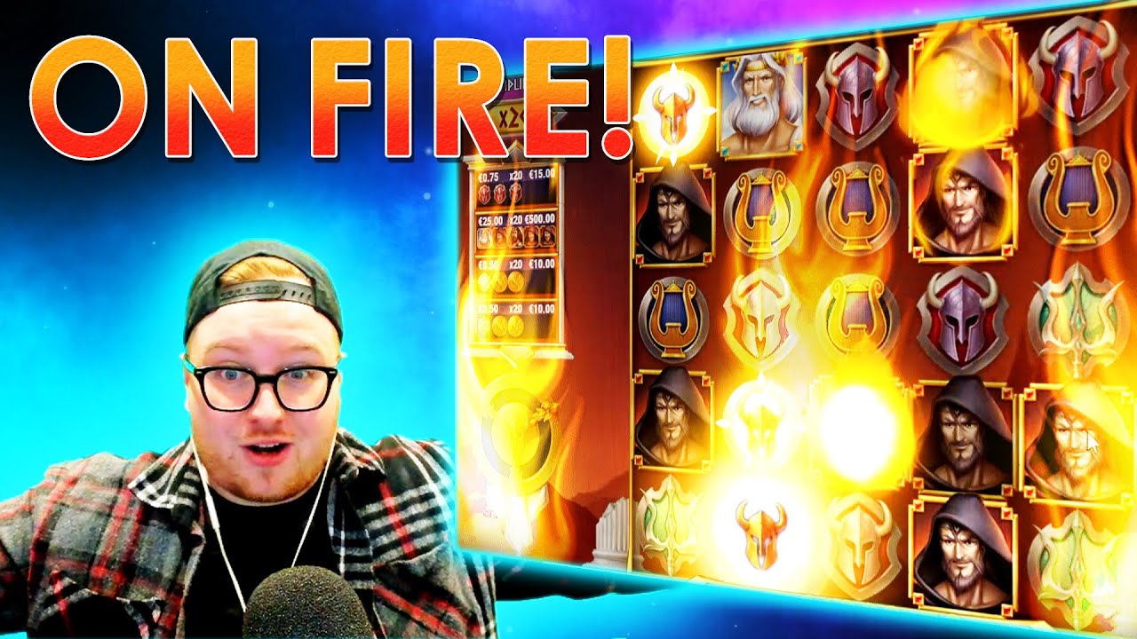 MEGA BIG WIN AT RISE OF OLYMPUS!!! ONLINE CASINO SLOT WIN FROM JJCASINO´S LIVE STREAM