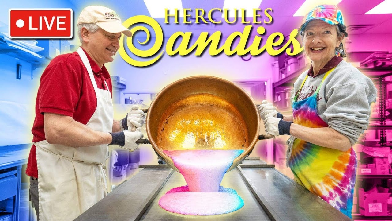 Making Cotton Candy Hard Candy Live! ?