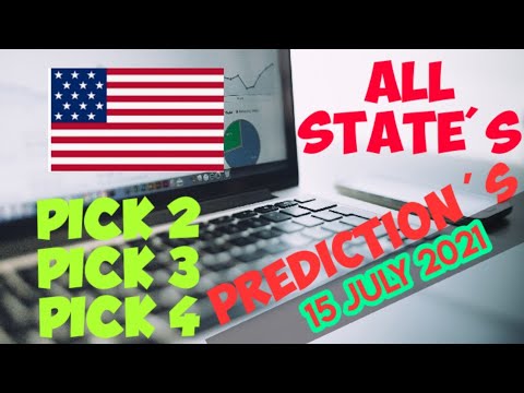 PICK 2, PICK 3 & PICK 4 ALL STATES (BY : PER STATE PREDICTION )  for 15 July 2021 just try