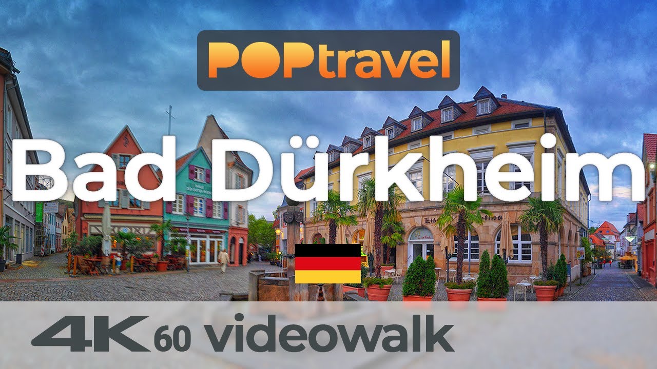 Walking in BAD DÜRKHEIM / Germany ?? - Rainy Evening Tour - 4K 60fps (UHD)