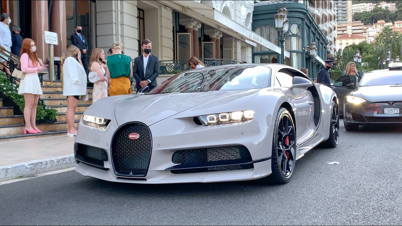 BEST SUPERCARS Monaco - Ferrari SF90, F12 TDF, Bugatti Chiron x2, Lamborghini Aventador, Batmobile