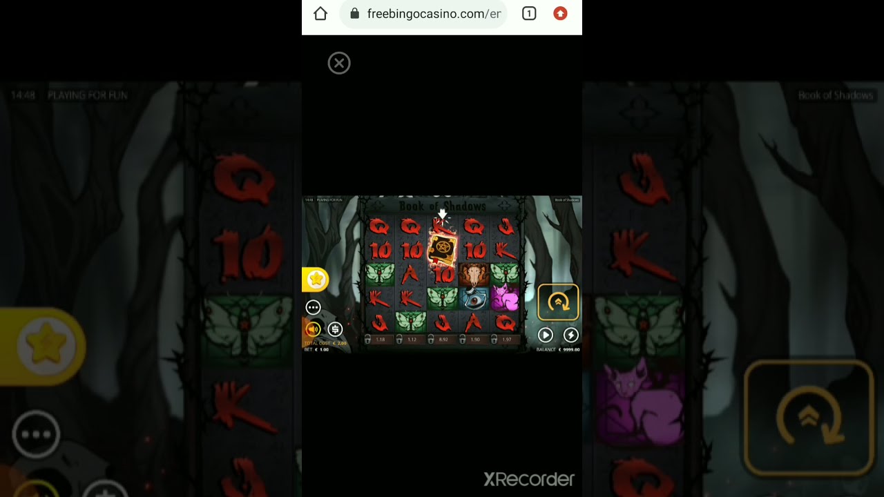 BOOK OF SHADOWS SLOTS ONLINE freebingocasino.com play free on mobile #Shorts