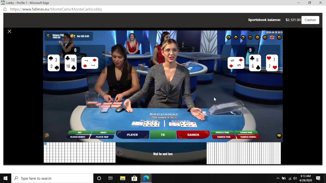 Baccarat Winning Strategies " LIVE PLAY " NEW CASINO !! 4/29/20