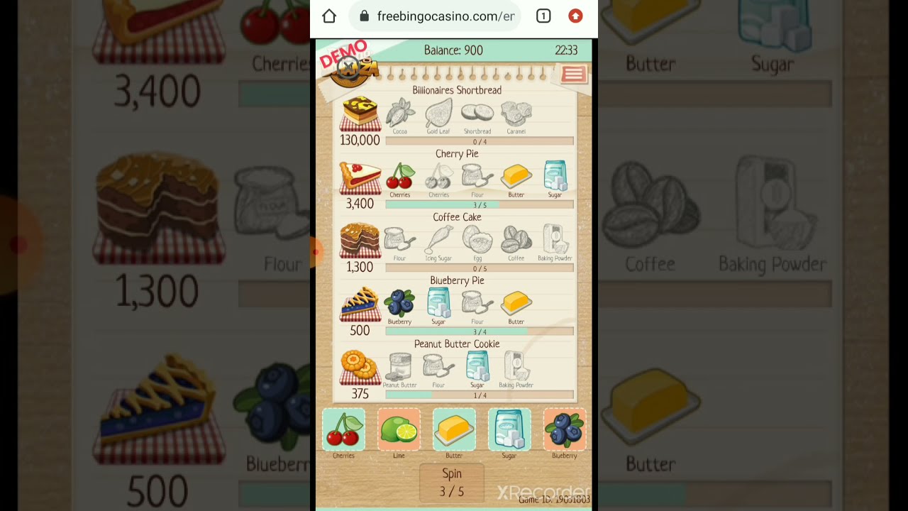 JUEGA A BAKING BONANZA freebingocasino.com gratis en móvil celular