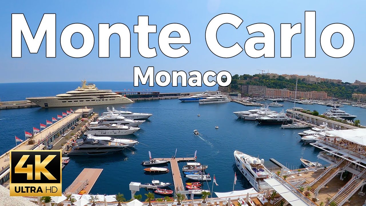 Monte Carlo, Monaco Walking Tour (4k Ultra HD 60fps) – With Captions