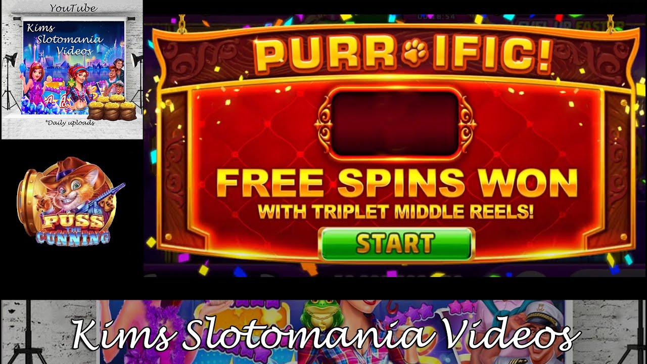 Slotomania Puss The Cunning, 5 free spins at a 10b bet #Slotomania