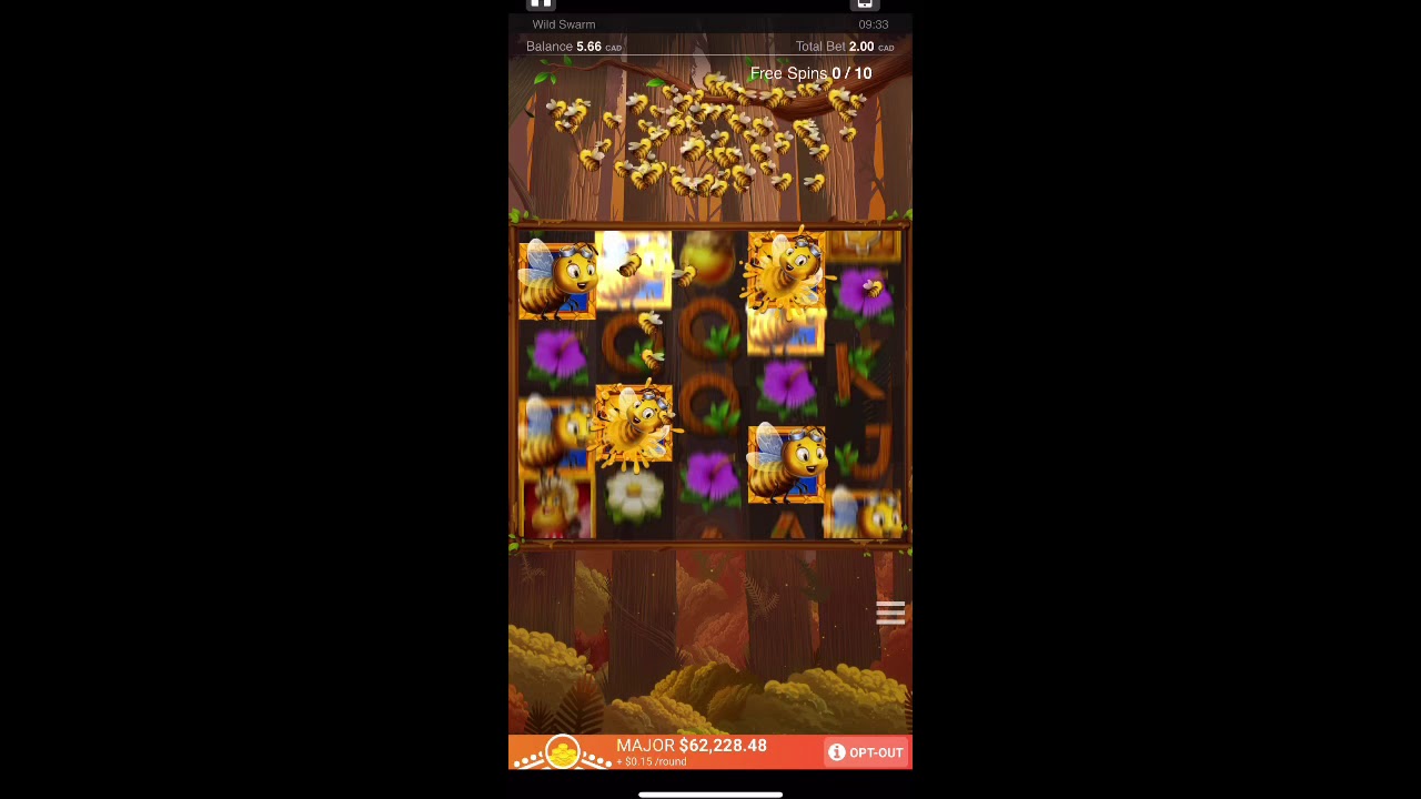 WOW!!!  NICE WIN!!! ☘️??     10 FREE SPINS- wild swarm - Leo Vegas casino ?
