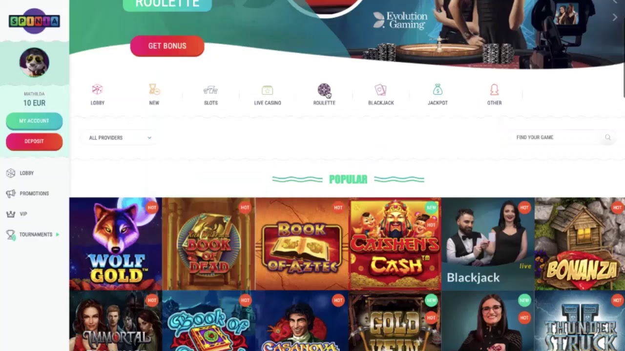 Spinia Online Casino Review