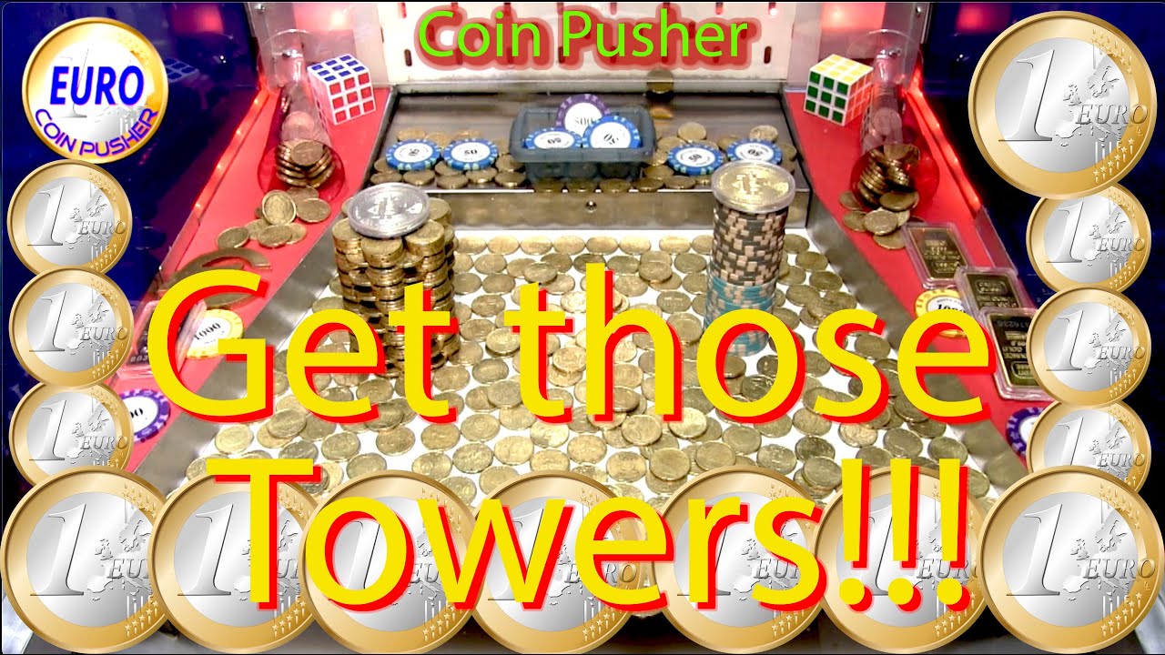 Get those towers! i need coins badly! - Euro Coin Pusher Episode 68