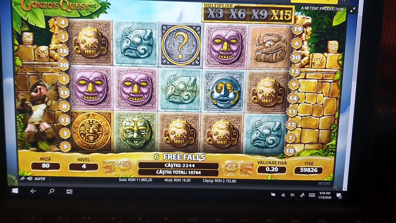 Gonzo's Quest Unibet Casino specială BIG WIN