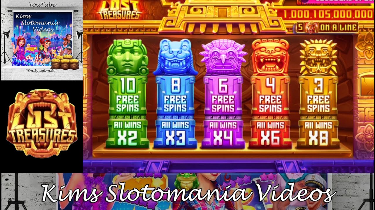 Slotomania New Game: Lost Treasures, 50b bet free spins #slotomania #newgame #freespins