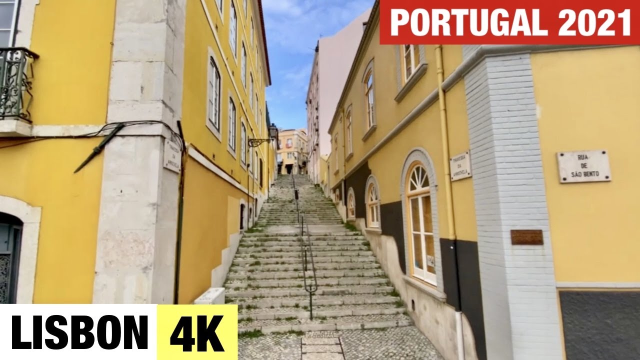LISBON [4K] Chiado to São Bento Walk / PORTUGAL 2021