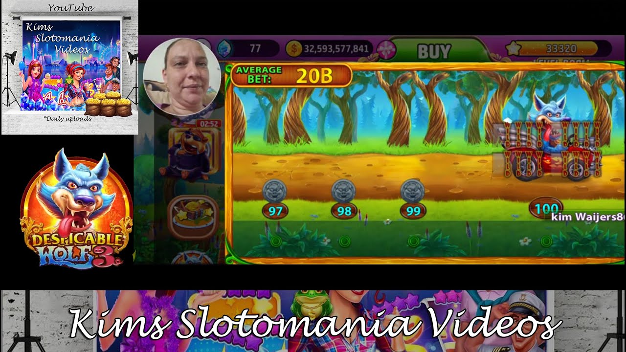 Slotomania Despicable wolf3 got to nr 100 at 19.9b average bet + me☺ #Slotomania