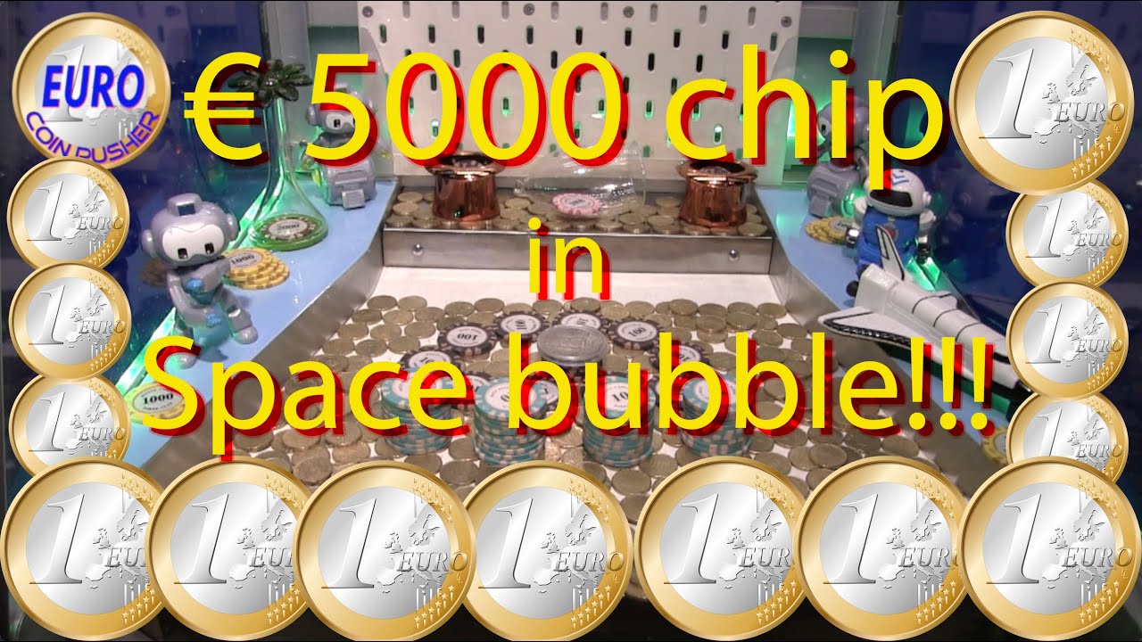 Wauw! a € 5000 chip in the space game!!! - Euro Coin Pusher Episode 111