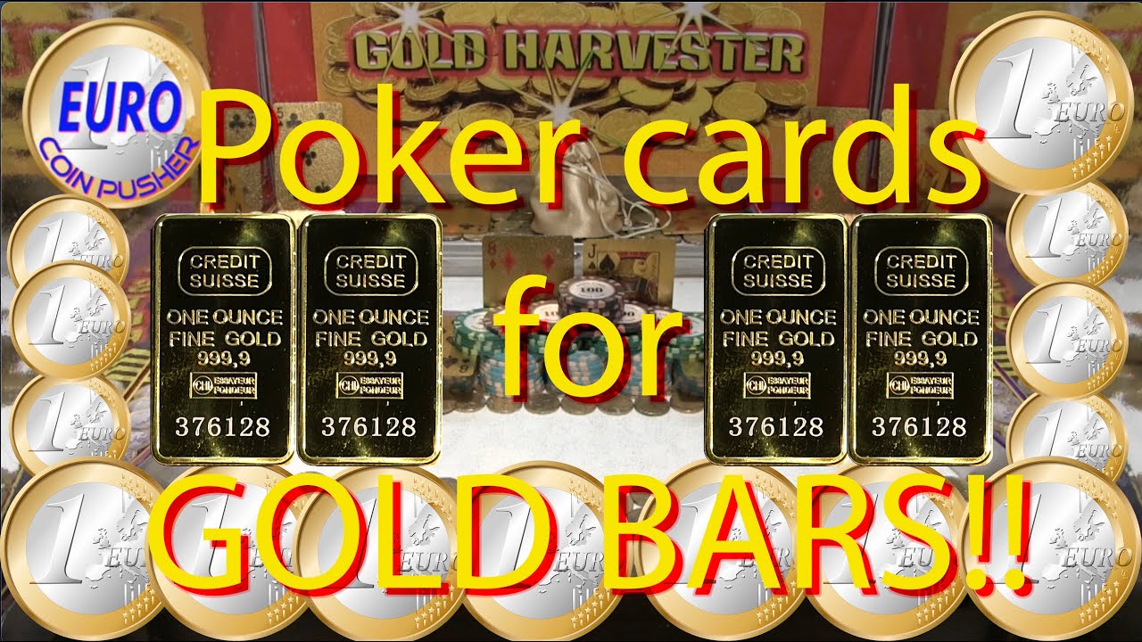 Poker cards for Gold Bars!!! - Euro Coin Pusher Episode 136