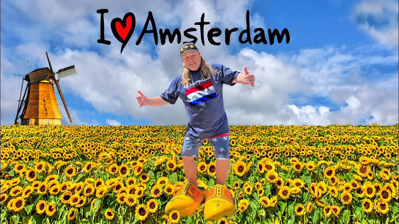 Exploring Amsterdam full tour flea market, ,boat tour,bike tour art district