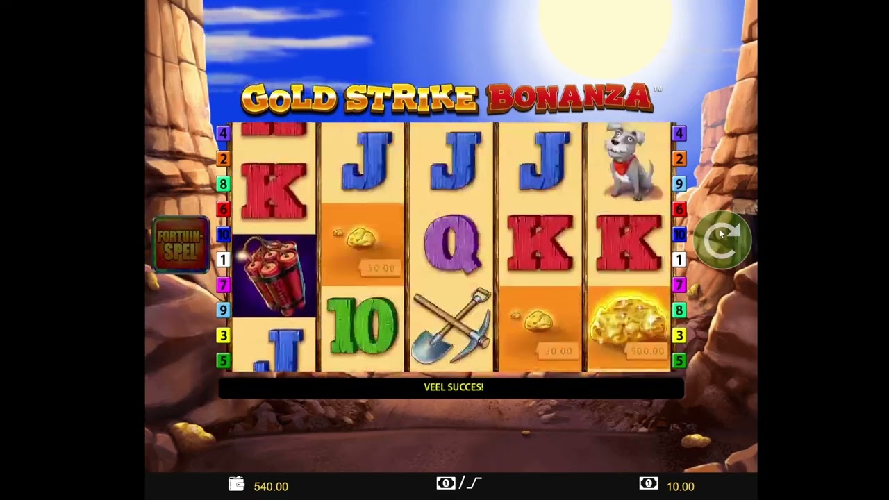 Gold Strike Bonanza test run at Holland Casino Online